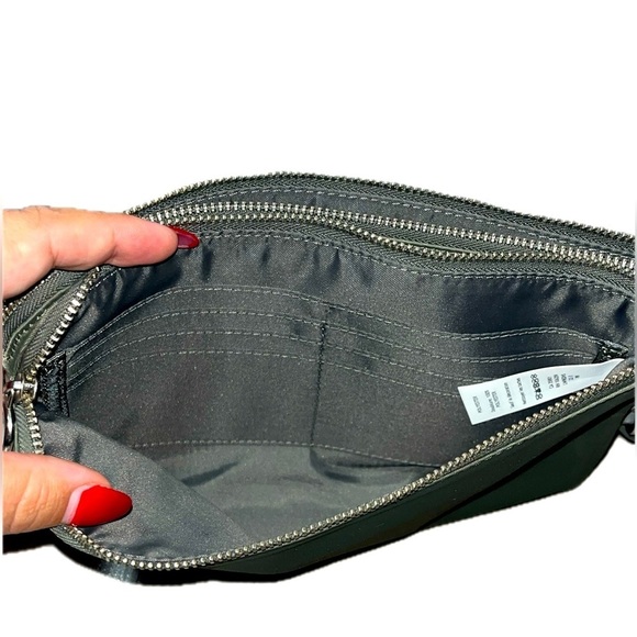 Lululemon Dual Pouch Grey Sage Green Wristlet Bag